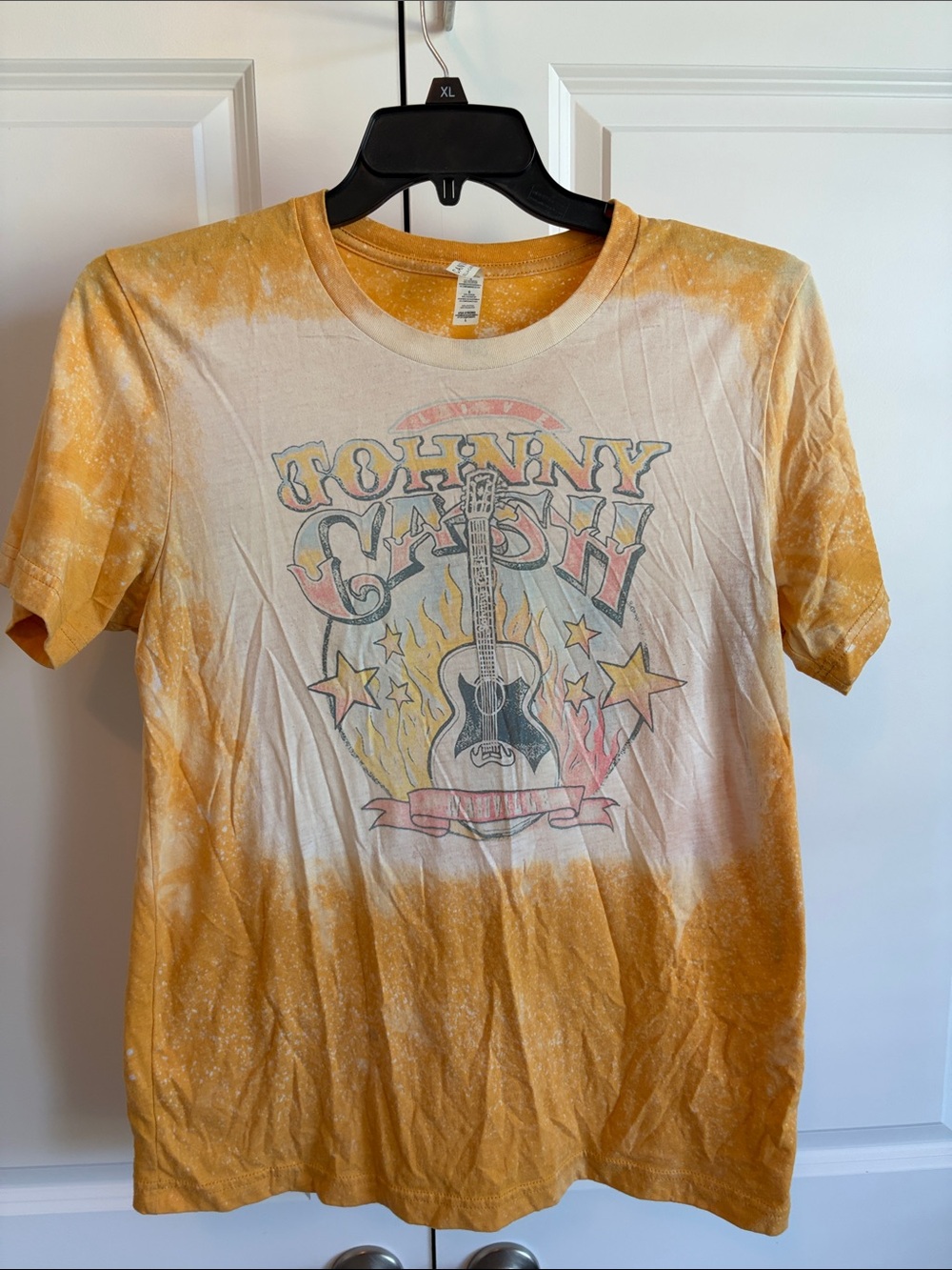 Bella Canvas Yellow Tie-Dye Johnny Cash Graphic Tee